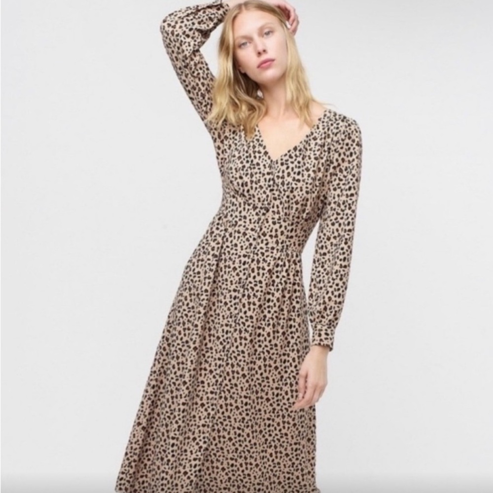 J. Crew Leopard Print Midi Dress - Picture 14 of 15